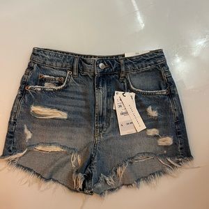 Zara denim high waisted shorts